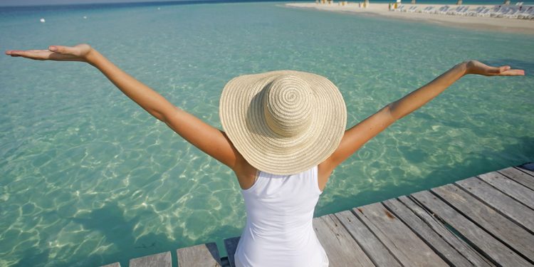 Looking out to wide open space across the water